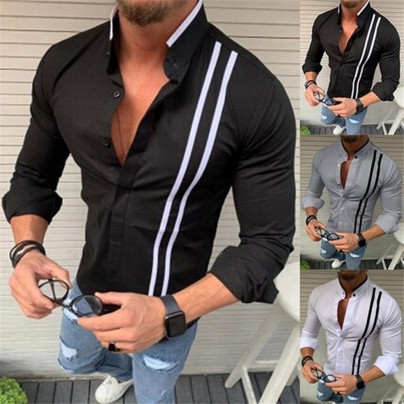 2019 Autumn Men's Casual Fashion Long-sleeved - Picture 1 of 3